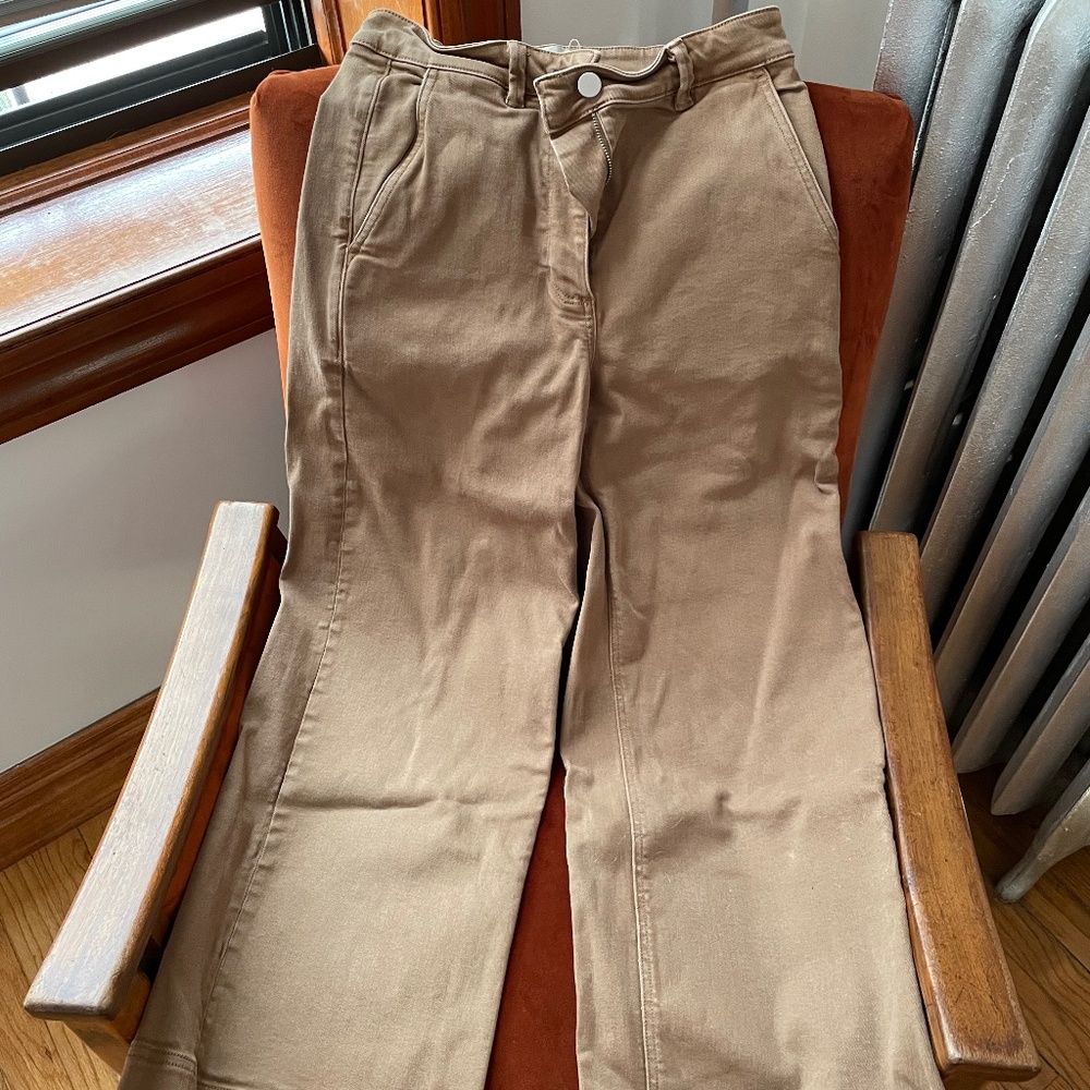 Everlane Ochre Wide Leg Cropped Pants | Size 6 Regular